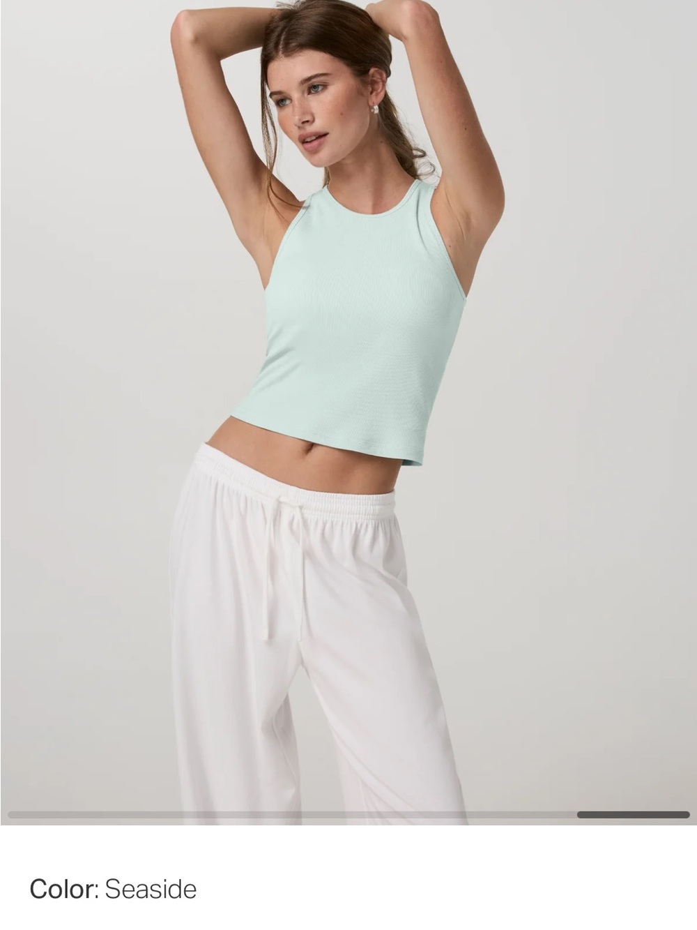 Women’s Vuori pose plyo tank in seaside size medium